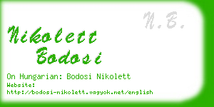 nikolett bodosi business card